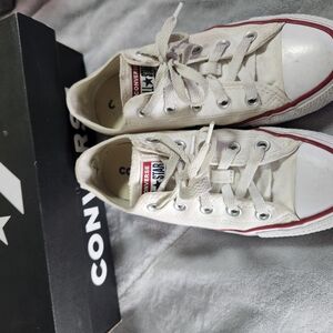 Gently Worn Converse White Low-Top Sneakers
